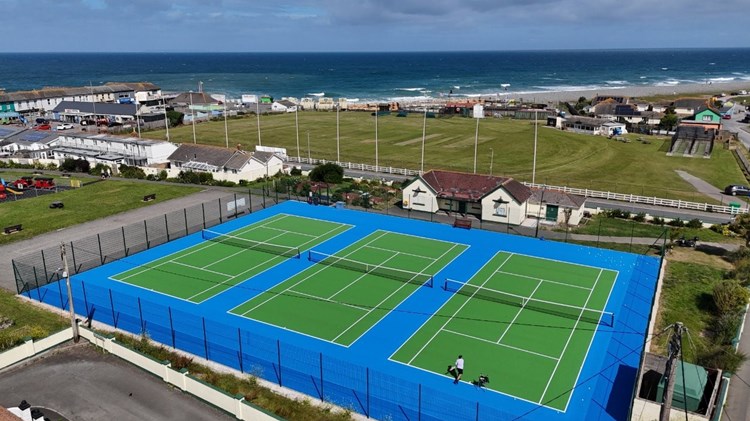 Westward Ho! tennis courts after