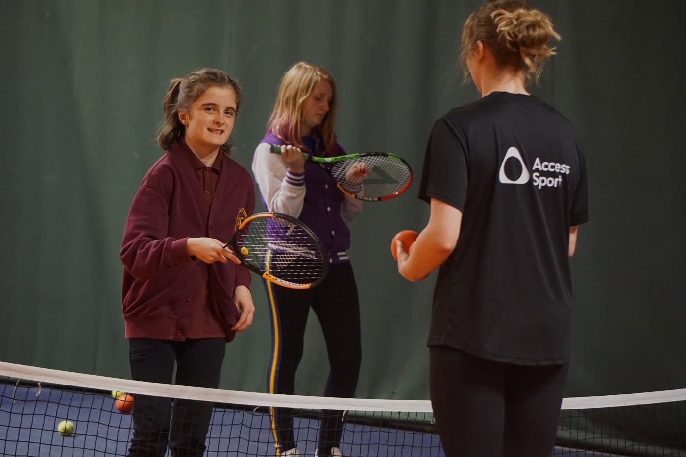 Young people participating in an Access Sport Acez Tennis Session