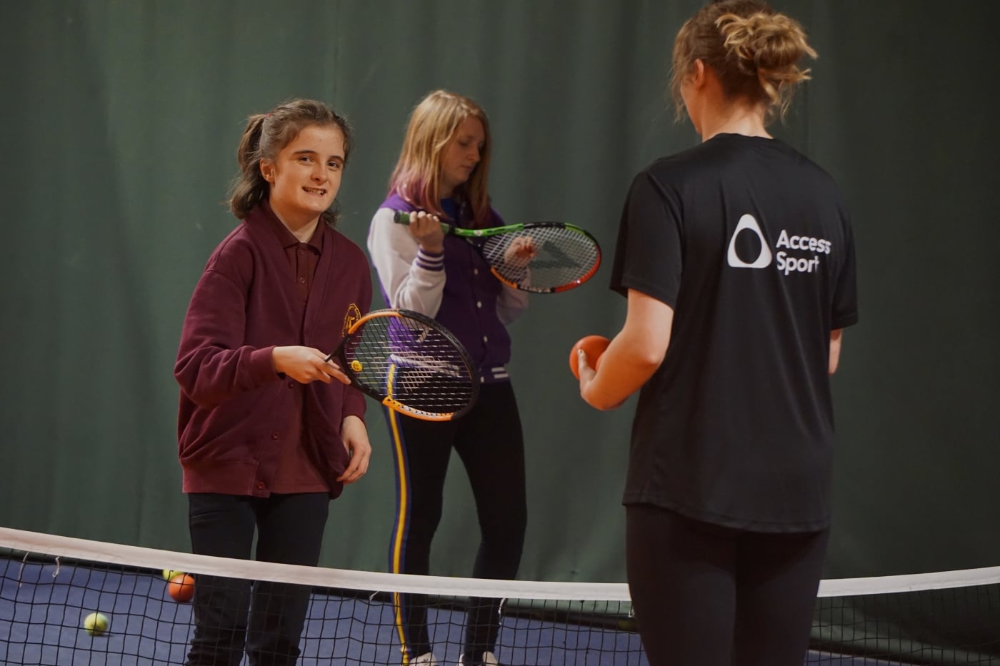 Young people participating in an Access Sport Acez Tennis Session